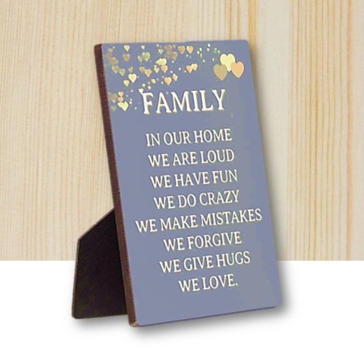 Familie Liefde Home Decor tafelblad Fotoplaat