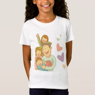 Familie Liefde Meisje T-Shirt