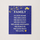 Familie liefde! plezier legpuzzel (Verticaal)