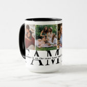 Familie Liefde Quote Custom 4 Foto Collage schatti Mok (Voorkant links)