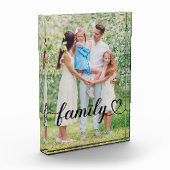 Familie Liefde Zwart Script Verticale Foto (Links)