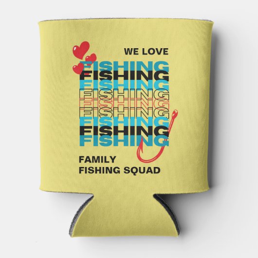 Familie LOVE VIST Team Squad Yellow Blikjeskoeler (Voorkant)