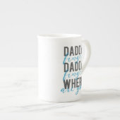 Familie Lyric Song Funny Papa waar ben je? Porselein Kop (Voorkant rechts)