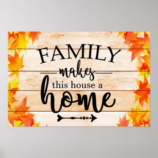 Familie maakt dit Huis een thuis Poster (Voorkant)