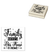 Familie maakt dit Huis een thuis Rubberstempel (Gestempeld)