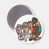 Familie magnetisme. magneet (Voorkant / Achterkant)