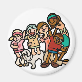 Familie magnetisme. magneet