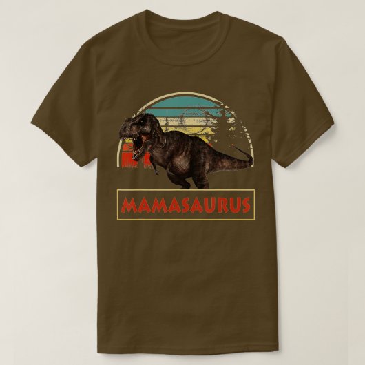 FAMILIE Mamasaurus T rex Dinosaur Fu T-shirt (Design voorkant)