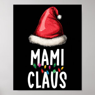 Familie Mami Claus Kerstman Kerstpyjama Matchin Poster
