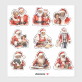 Familie Man Zwarte Sinterklaas Sticker (Vel)