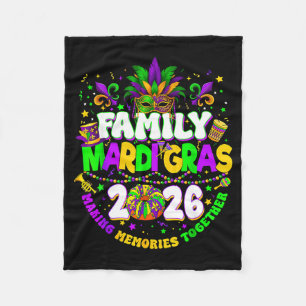 Familie Mardi Gras Crew 2026 Carnaval Reis Matchin Fleece Deken