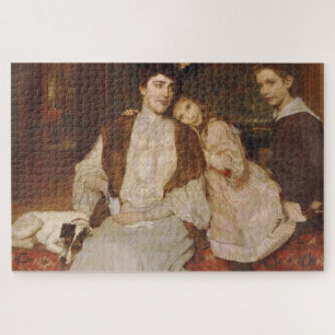 Familie Markl door Alois Delug - Vintage Kunst Legpuzzel