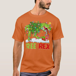 Familie Matching Boys Kinder Xmas Tree Re Dinosaur T-shirt