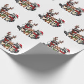 Familie Matching Christmas Raccoons Santa Hat Cadeaupapier (Hoek)