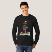 Familie Matching Group Kerstmis De Nanny Elf T-shirt (Voorkant volledig)