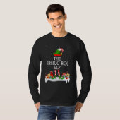 Familie Matching Group Kerstmis Thicc Boi Elf T-shirt (Voorkant volledig)