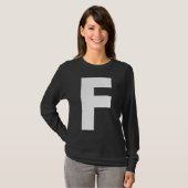Familie Matching Halloween Carnaval Letter F Capit T-shirt (Voorkant volledig)