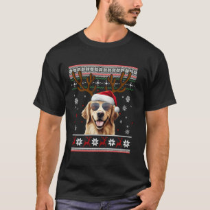 Familie Matching Horrorsweater Kerst Golden Retrie T-shirt
