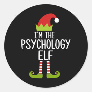 Familie Matching Kerstmis Cadeaus Ik ben de Psych Ronde Sticker