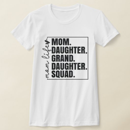 Familie Matching Mama Dochter Kleindochter Squad T-shirt (Laagn)