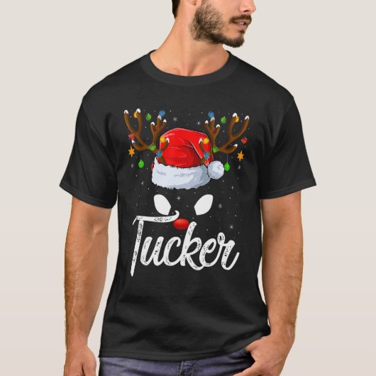Familie Matching Santa Hat Tucker Reindeer Christm T-shirt (Voorkant)