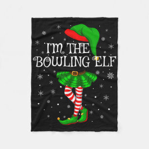 Familie Matching Women Girls Ik ben de Bowling Elf Fleece Deken