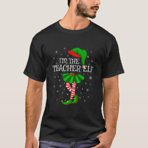 Familie Matching Women Girls Ik ben de leraar Elf  T-shirt