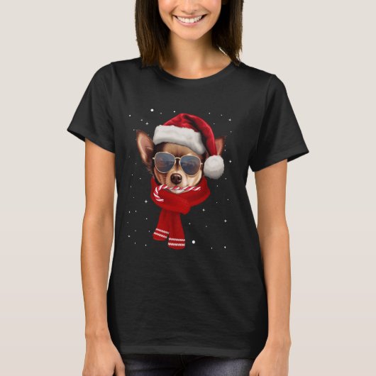 Familie Matching Xmas Rendier Chihuahua Kerstmis T-shirt (Voorkant)