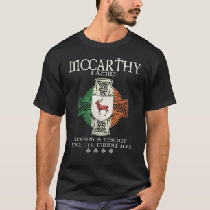 Familie McCarthy arm Ierland Iers Keltisch kruis T-shirt