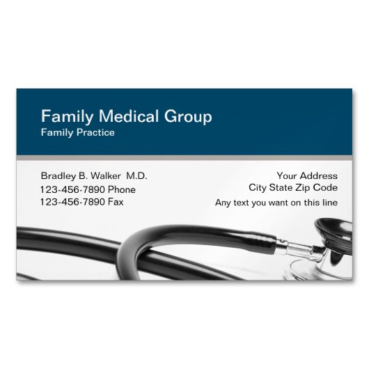 Familie Medisch Arts Magnetische Visitekaartjes Magnetisch Visitekaartje (Voorkant)