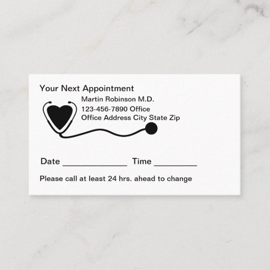 Familie Medische Kantoor Afspraakkaarten Afsprakenkaartje (Voorkant)