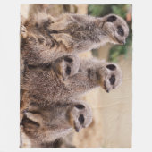 familie Meerkat Fleece Deken (Voorkant)