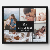 Familie meervoudige foto-collage gevestigd zwart fotoplaat (Voorkant)