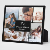 Familie meervoudige foto-collage gevestigd zwart fotoplaat (Zijkant)