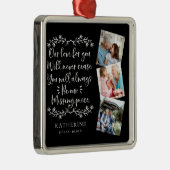 Familie Memorial Three Photo Keepomwille Metalen Ornament (Rechts)