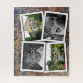 Familie Memories 4 x aangepaste foto's op Grungy R Legpuzzel (Verticaal)