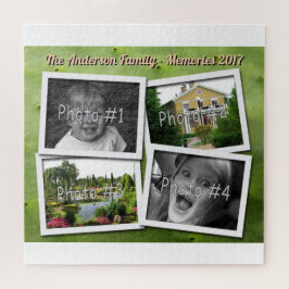 Familie Memories 4 x aangepaste foto's Uitdagingsc Legpuzzel