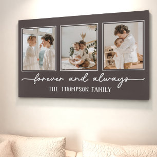 Familie Memories Bruin Gepersonaliseerd Foto Colla Canvas Afdruk