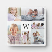 Familie Memories Foto Collage & Monogram Fotoplaat (Voorkant)