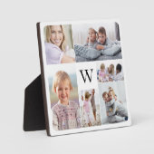 Familie Memories Foto Collage & Monogram Fotoplaat (Voorkant)