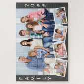 Familie met Editable Year ZigZag Photo Collage Legpuzzel (Verticaal)