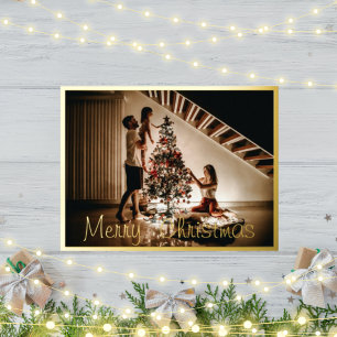 Familie met Folie kerstmis Kaart