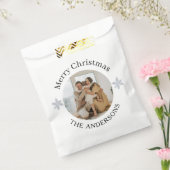 Familie met kerstfeest bedankzakje (Gezegeld)