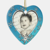 Familie met kerstfeest keramisch ornament (Rechts)