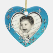 Familie met kerstfeest keramisch ornament (Achterkant)