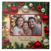 Familie met kerstfeest tegeltje (Voorkant)