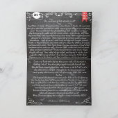 Familie met kerstfeestjes en krijt feestdagen kaart (Binnen)