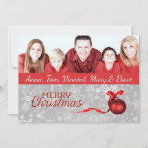 Familie met kerstkaart