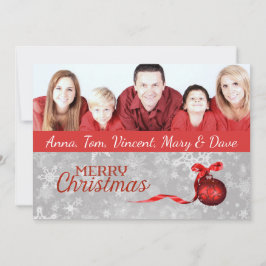 Familie met kerstkaart