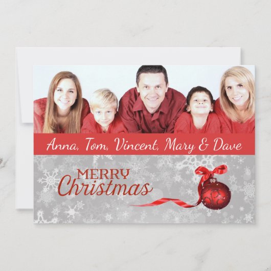 Familie met kerstkaart (Voorkant)